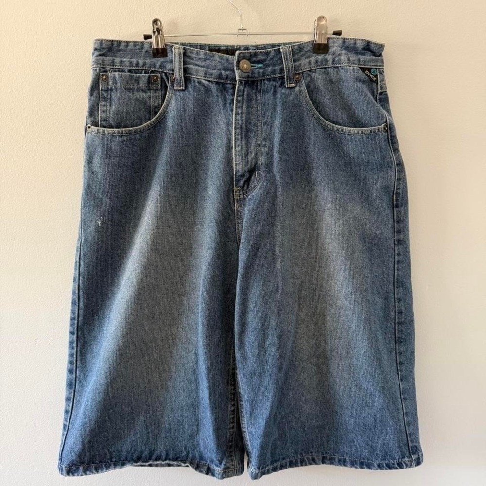 Vintage Y2K Encyce Denim Baggy Blue Jorts Shorts Mens Denim 32 Waist - Picture 3 of 7